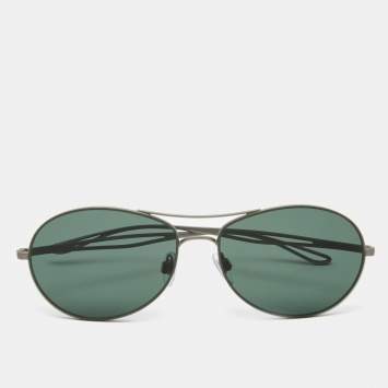 Pre Owned Giorgio Armani Black/Grey AR6099 Round Sunglasses