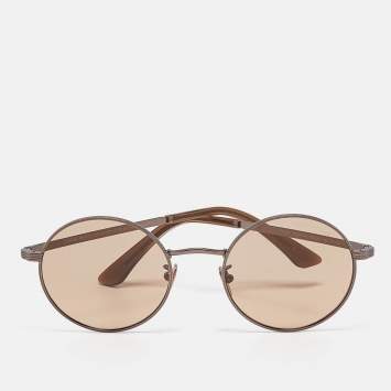 Pre Owned Giorgio Armani Brown  AR6140 Round Sunglasses