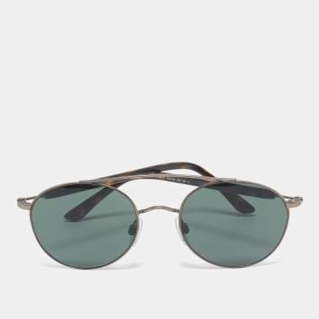 Pre Owned Giorgio Armani Black AR6038 Round Sunglasses
