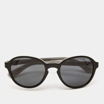 Pre Owned Giorgio Armani Black Oval Sunglasses