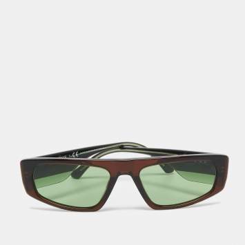 Pre Owned Emporio Armani Dark Brown Tinted  EA4168 Rectangular Sunglasses