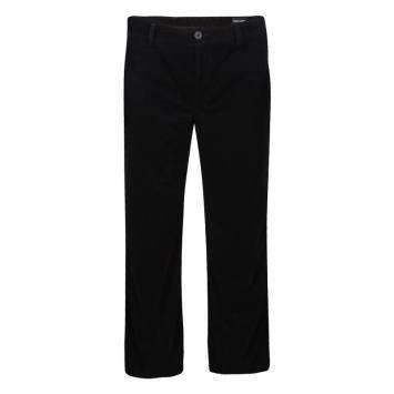 Pre Owned Giorgio Armani Black Velvet Chevron Pattern Pants XL