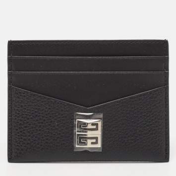 Givenchy Black Leather 4G Card Holder