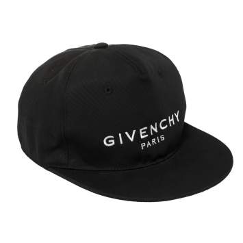 Pre Owned Givenchy Black Logo Embroidered Canvas Baseball Cap
