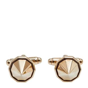 Pre Owned Givenchy Silver Tone Conical Stud Cufflinks