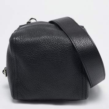 Pre Owned Givenchy Black Leather Mini Pandora Chain Crossbody Bag
