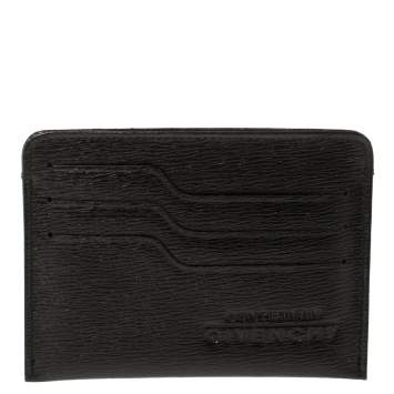 Pre Owned Givenchy Black Leather Card Holder