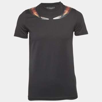Pre Owned Givenchy Black Collar Horns Cotton T-Shirt XS