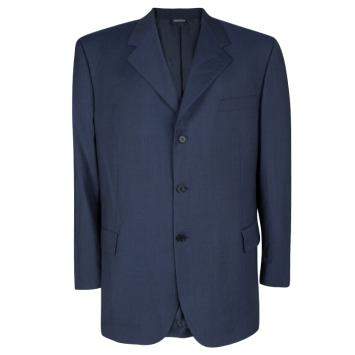Pre Owned Givenchy Gentleman Blue Wool Tailored Blazer 4XL 