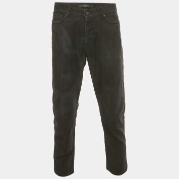 Pre Owned Givenchy Black Printed Denim Jeans XXL/Waist 38"