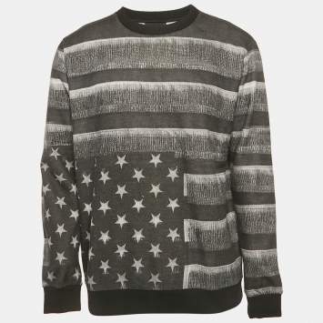 Pre Owned Givenchy Stars Print Cotton Crewneck Sweatshirt M