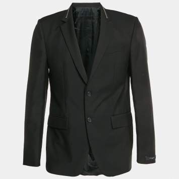 Pre Owned Givenchy Black Wool Blend Regular Fit Blazer XL