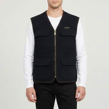 Pre Owned Givenchy Navy Blue Wool Vest XL