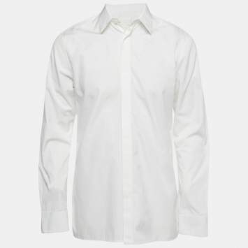 Pre Owned Givenchy White Cotton Long Sleeve Shirt L 