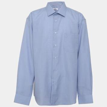 Pre Owned Givenchy Monsieur Blue Cotton Long Sleeve Shirt XXXL