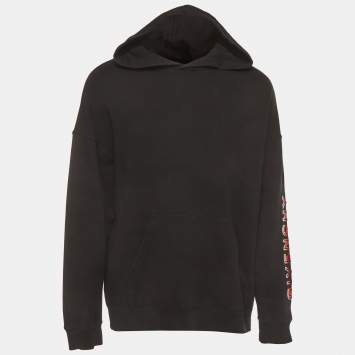 Pre Owned Givenchy Black Jersey Long Sleeve Hoodie XL