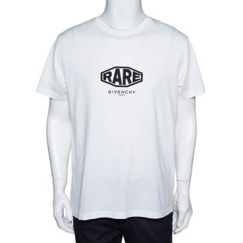 Pre Owned Givenchy White Cotton Rare Print Regular Fit T-Shirt M