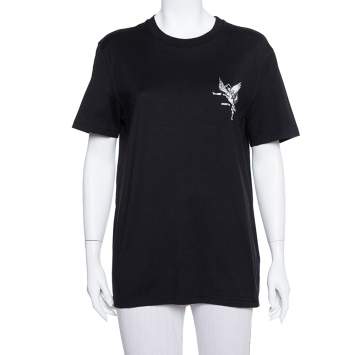 Pre Owned Givenchy Black Cotton Devil Print Crewneck T-Shirt L