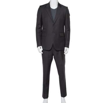 Pre Owned Givenchy Dark Grey Wool Suit L