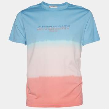 Pre Owned Givenchy Tricolor Tie-Dye Cotton Crew Neck T-Shirt S