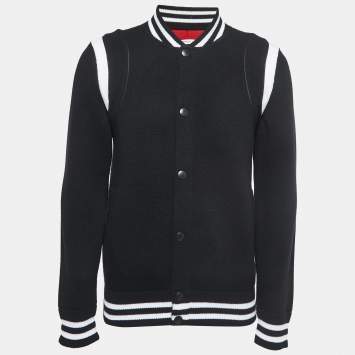 Pre Owned Givenchy Black Wool Blend Button Front Jacket L