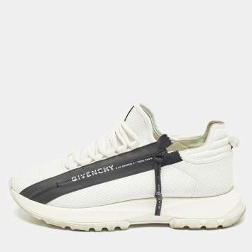 Pre Owned Givenchy White Leather Lace Up Sneakers Size 41