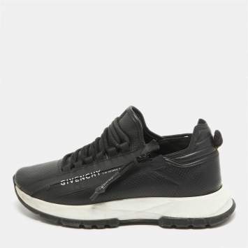 Pre Owned Givenchy Black Leather Spectre Lace Up Sneakers Size 41