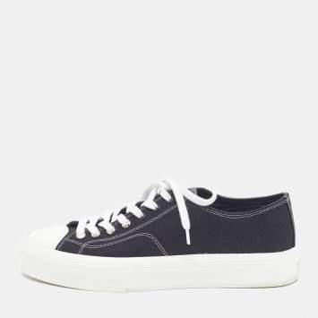 Pre Owned Givenchy City Size 42 Black/White Canvas and Leather Low Top Sneakers