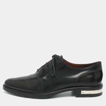 Pre Owned Givenchy Size 41 Black Leather Oxfords