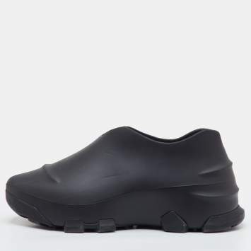 Pre Owned Givenchy Monumental Mallow Size 44 Black Rubber Low Slip On Sneakers
