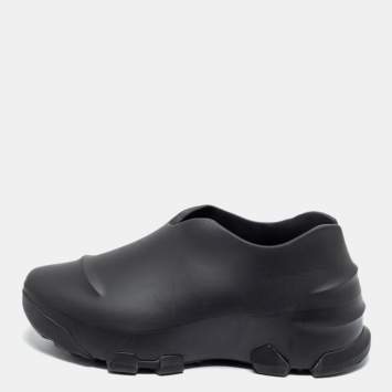Pre Owned Givenchy Black Rubber Monumental Mallow Slip-On Sneakers Size 43