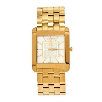 Pre Owned Givenchy Champagne Yellow Gold Plated Stainless Steel GV.5200M Men's Wristwatch 31 mm