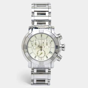 Pre Owned Givenchy Silver Stainless Steel GV.5220J Men's Wristwatch 48 mm