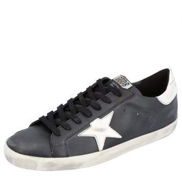 Pre Owned Golden Goose Black Superstar Classic Sneakers Size 44
