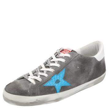 Pre Owned Golden Goose Grey Suede Superstar Sneakers Size EU 41