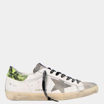 Pre Owned Golden Goose White Super-Star Classic Low-Top Sneakers Size EU 41