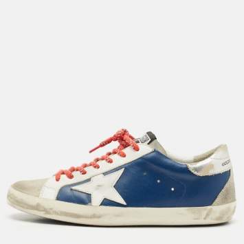 Golden Goose Multicolor Leather And Suede Superstar Low Top Sneakers Size 42