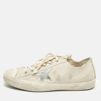 Pre Owned Golden Goose VSTAR2 Size 43 Grey Suede Lace Up Sneakers