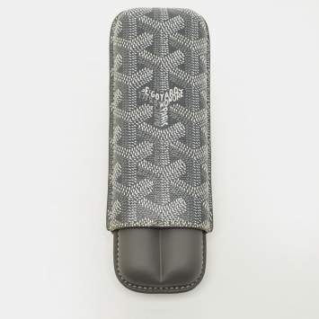 Pre Owned جراب سيجار جويارد تشيرشل 2 جوياردين مقوى قماش وجلد رمادي