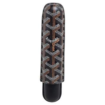Goyard Black Goyardine Coated Canvas and Leather Churchill Cigar Case