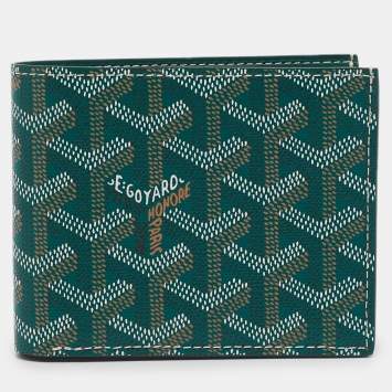 Goyard Green Goyardine Coated Canvas Victoire Bifold Wallet