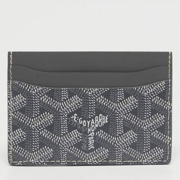مملوكة مسبقًا Goyard Grey Goyardine Coated Canvas and Leather Saint Sulpice Card Holder