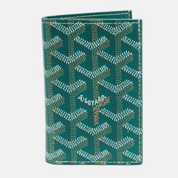 مملوكة مسبقًا Goyard Saint Pierre Green Goyardine Coated Canvas Card Holder
