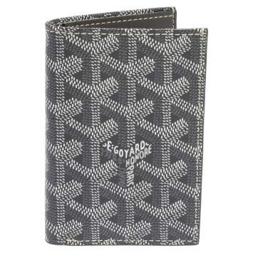 Pre Owned Goyard Grey Goyardine Coated Canvas Saint Pierre Bifold Card Holder