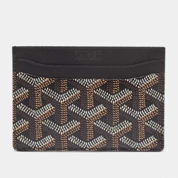 Goyard Black Goyardine Coated Canvas and Leather Saint Sulpice Card Holder