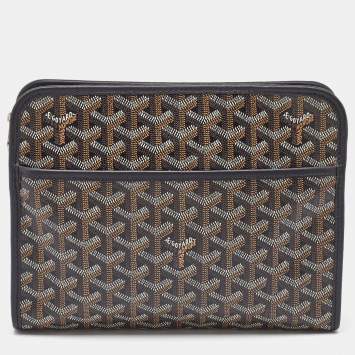 Goyard Black Goyardine Coated Canvas Jouvence MM Toiletry Bag