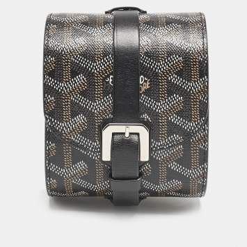Goyard Black Goyardine Coated Canvas and Leather Travel Watch Case