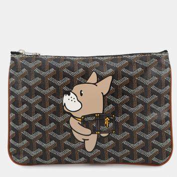 Pre Owned حقيبة جويارد مارك كورج فن أسود/بني PVC حجم بي إم