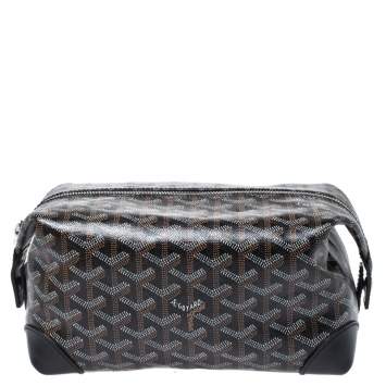 Goyard Black Goyardine Coated Canvas Boeing 25 Trousse Bag