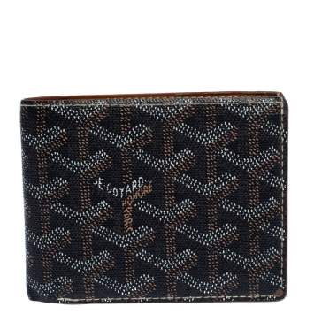 Pre Owned Goyard Brown/White Coated Canvas Victoire Bifold Wallet